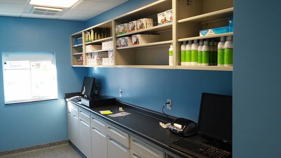 Our Clinic Interior - the drive-through pharmacy at A Step Up Veterinary
